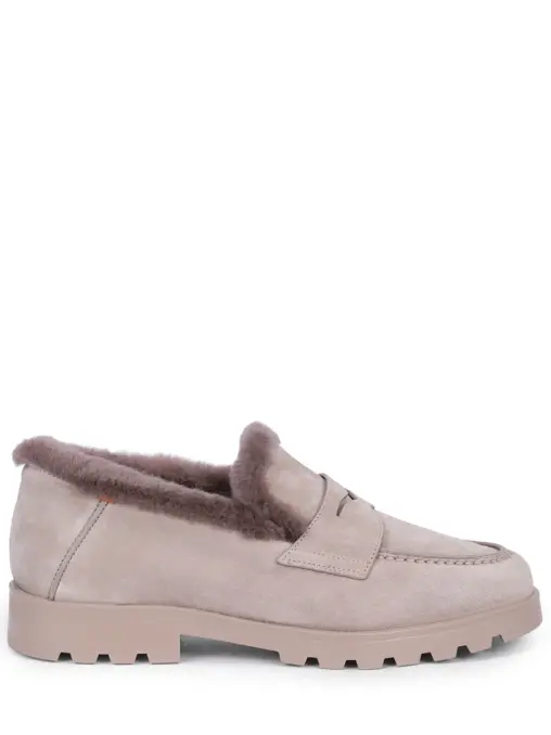 Лоферы замшевые на меху SANTONI