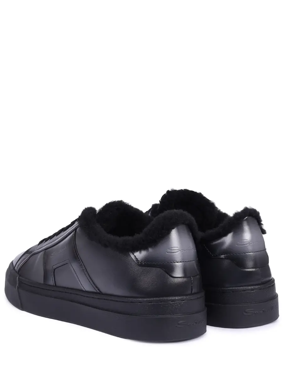 Кеды кожаные на меху