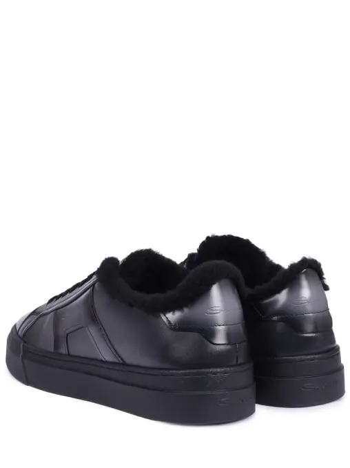 Кеды кожаные на меху SANTONI