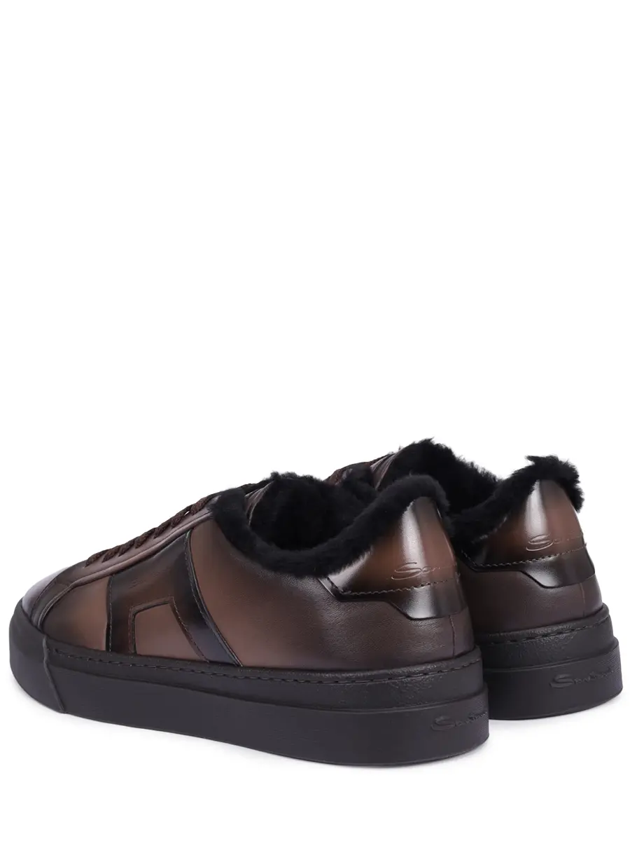 Кеды кожаные на меху