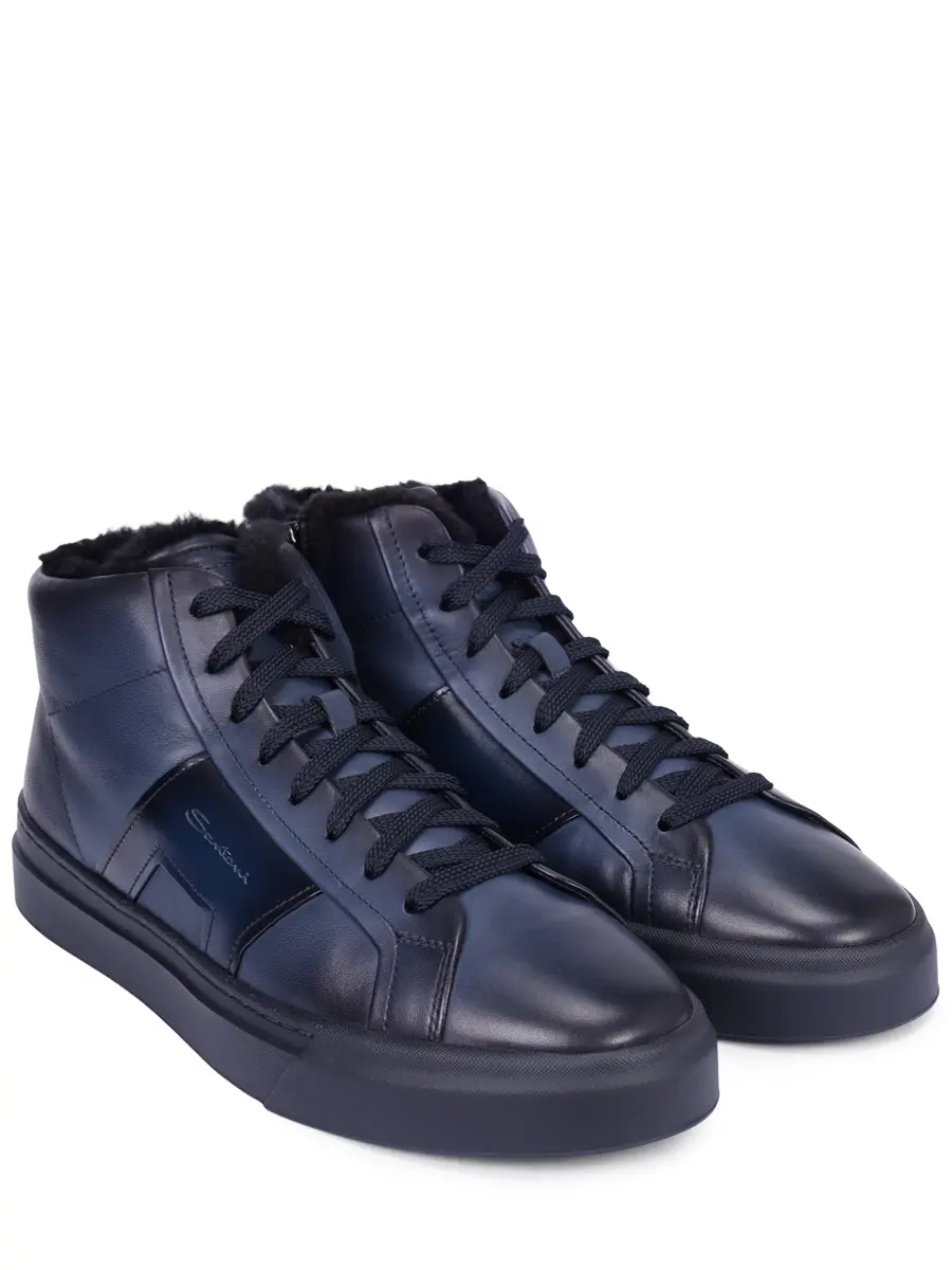 Кеды кожаные на меху