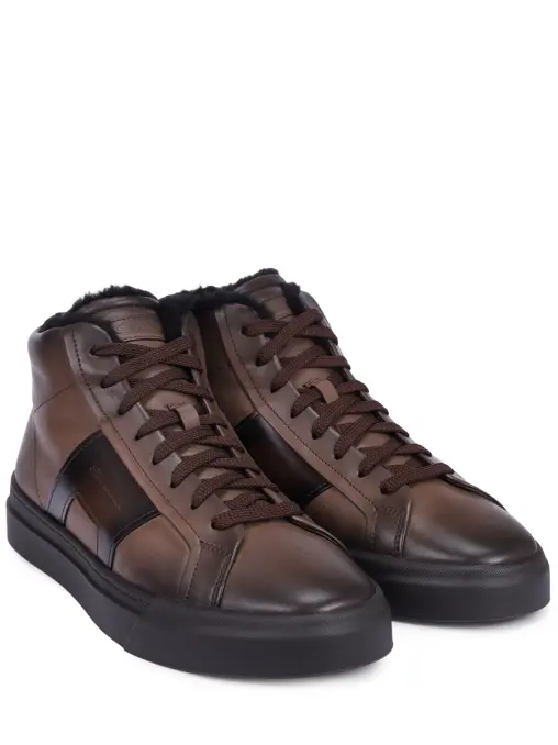 Кеды кожаные на меху SANTONI