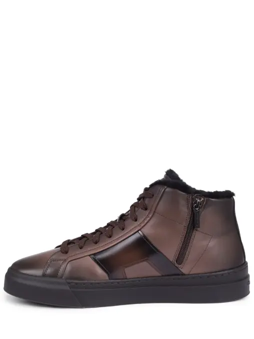 Кеды кожаные на меху SANTONI