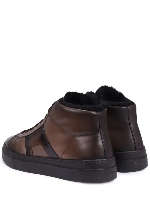 Кеды кожаные на меху SANTONI