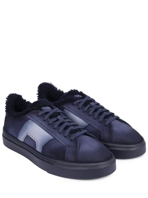 Кеды из нубука на меху SANTONI