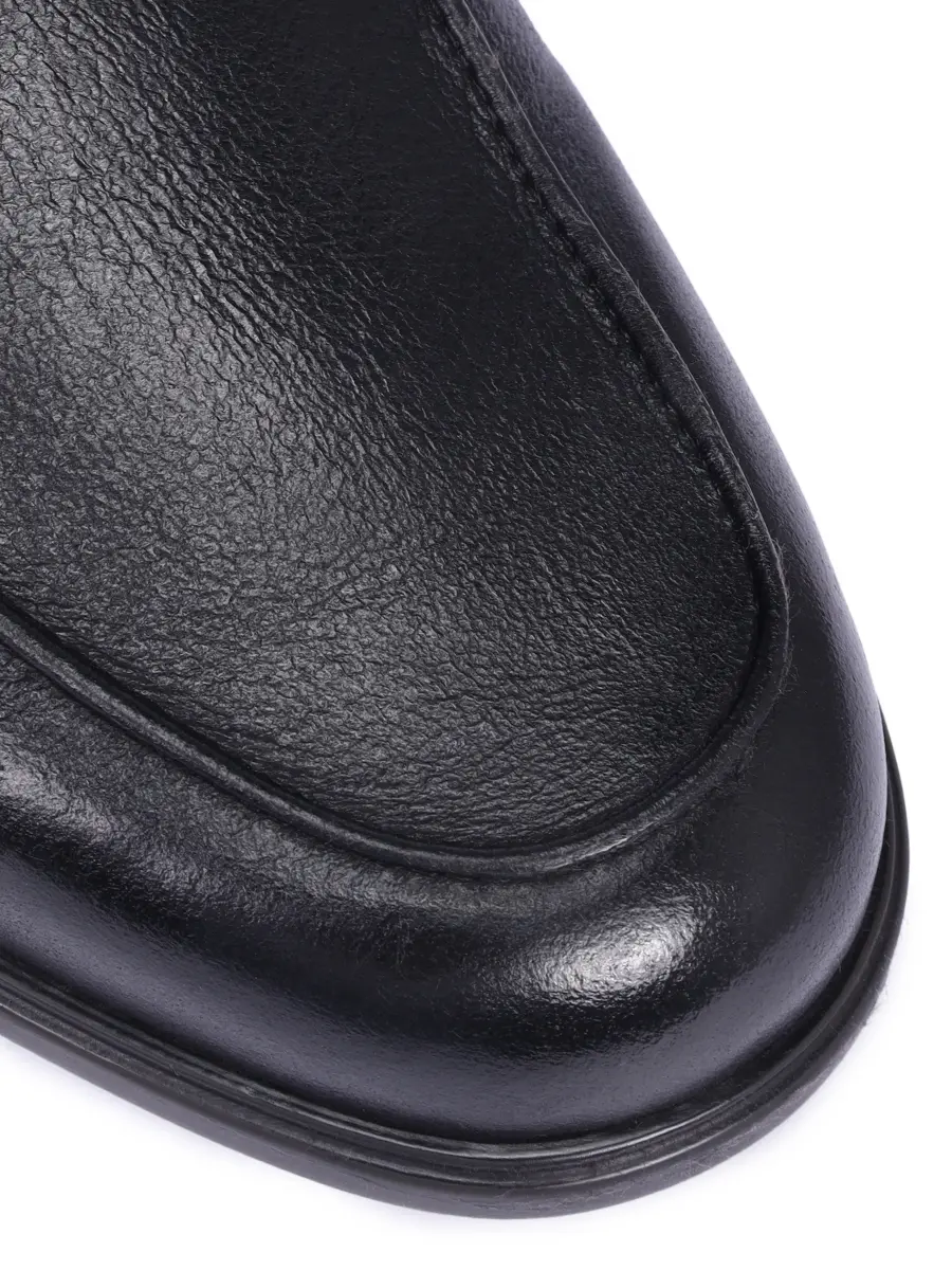 Лоферы кожаные на меху