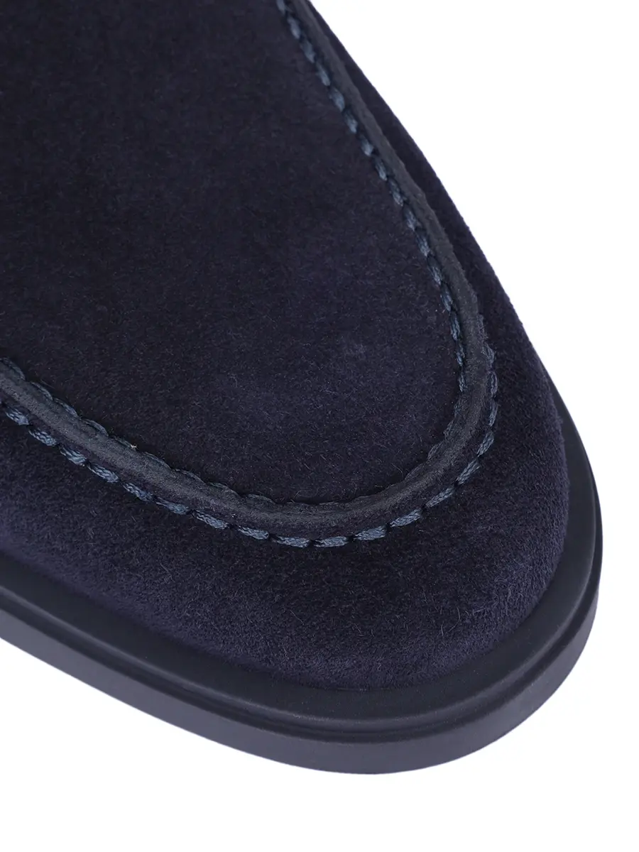 Лоферы замшевые