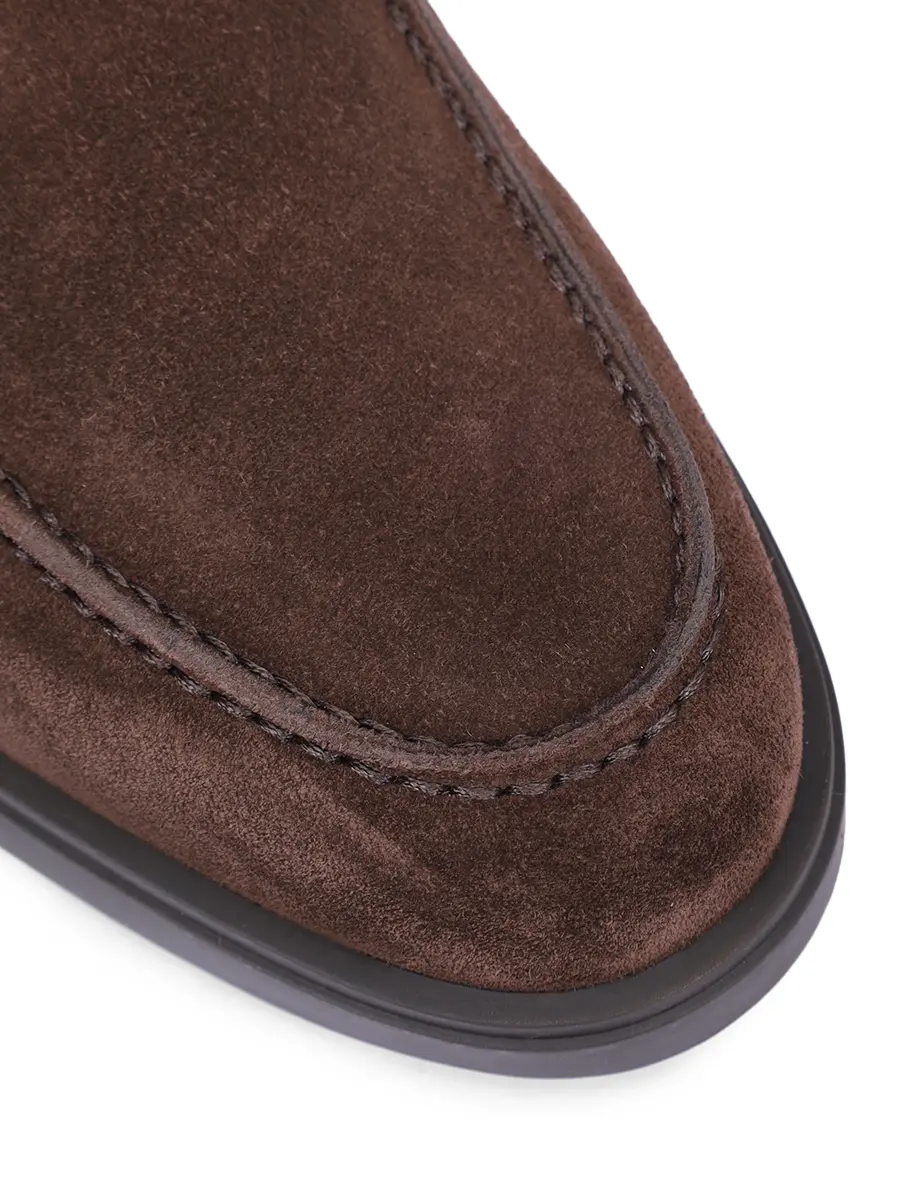 Лоферы замшевые