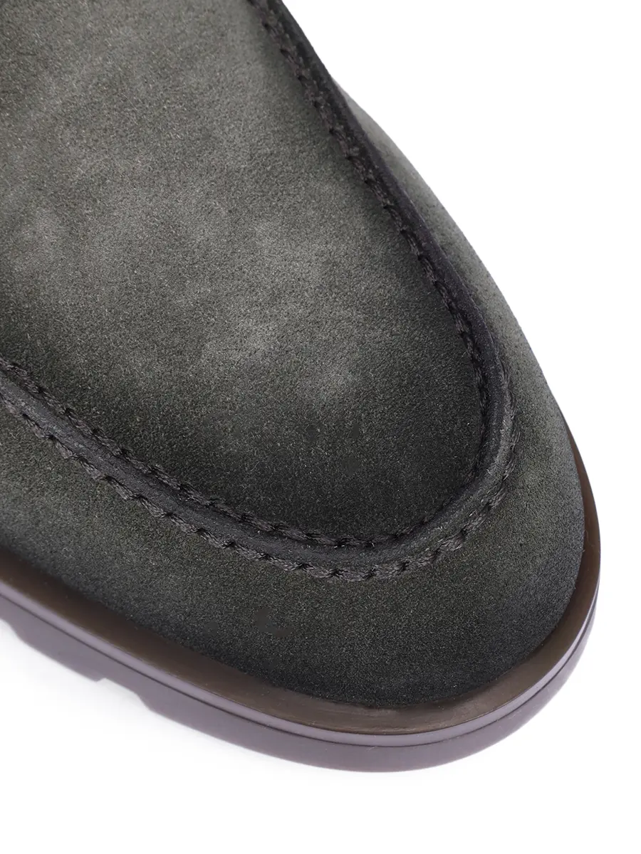 Лоферы замшевые