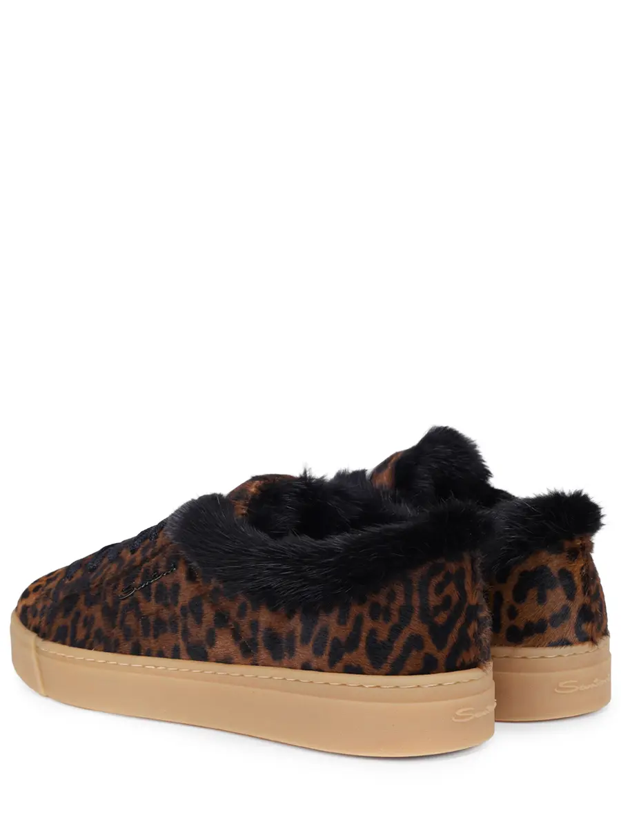 Кеды кожаные на меху