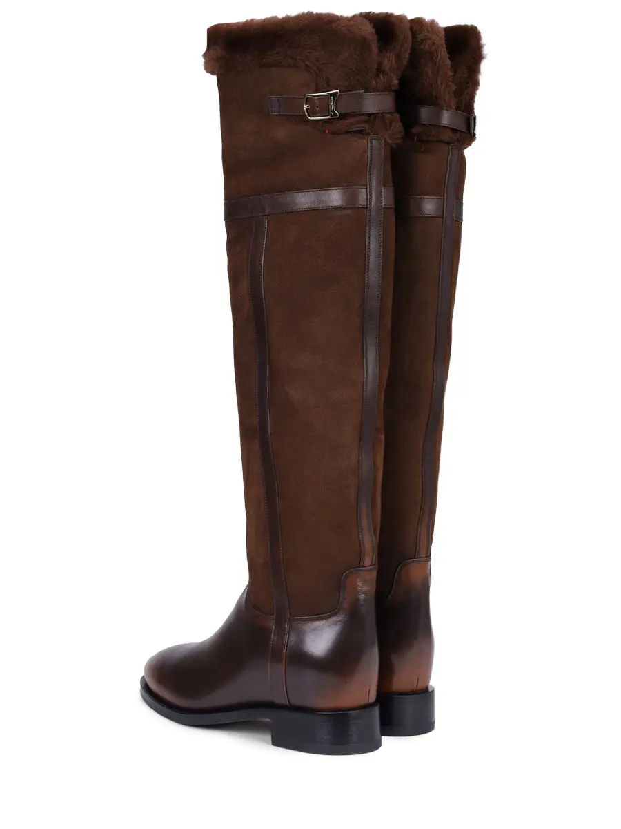 Ботфорты комбинированные на меху