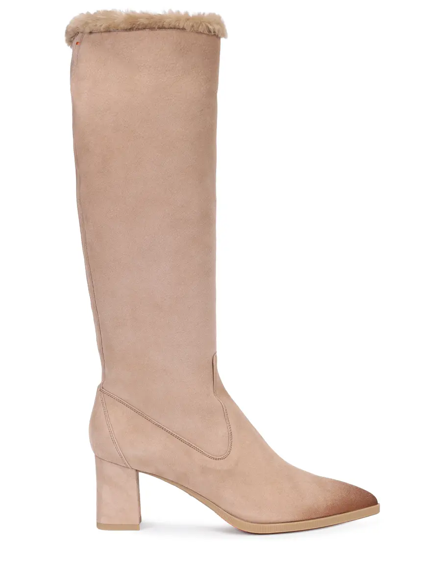 Сапоги замшевые