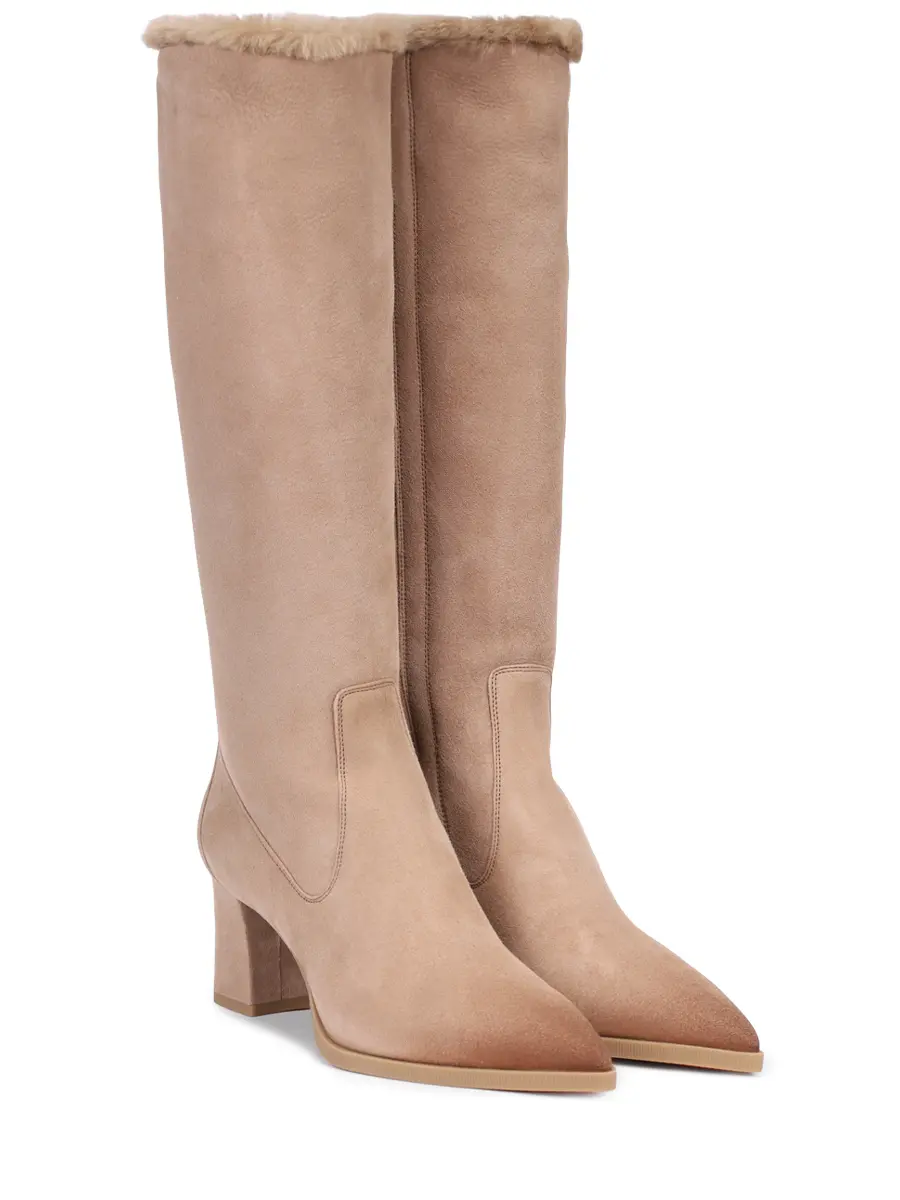 Сапоги замшевые