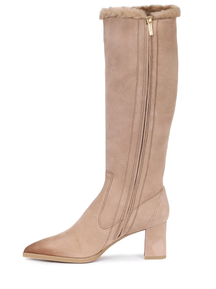 Сапоги замшевые