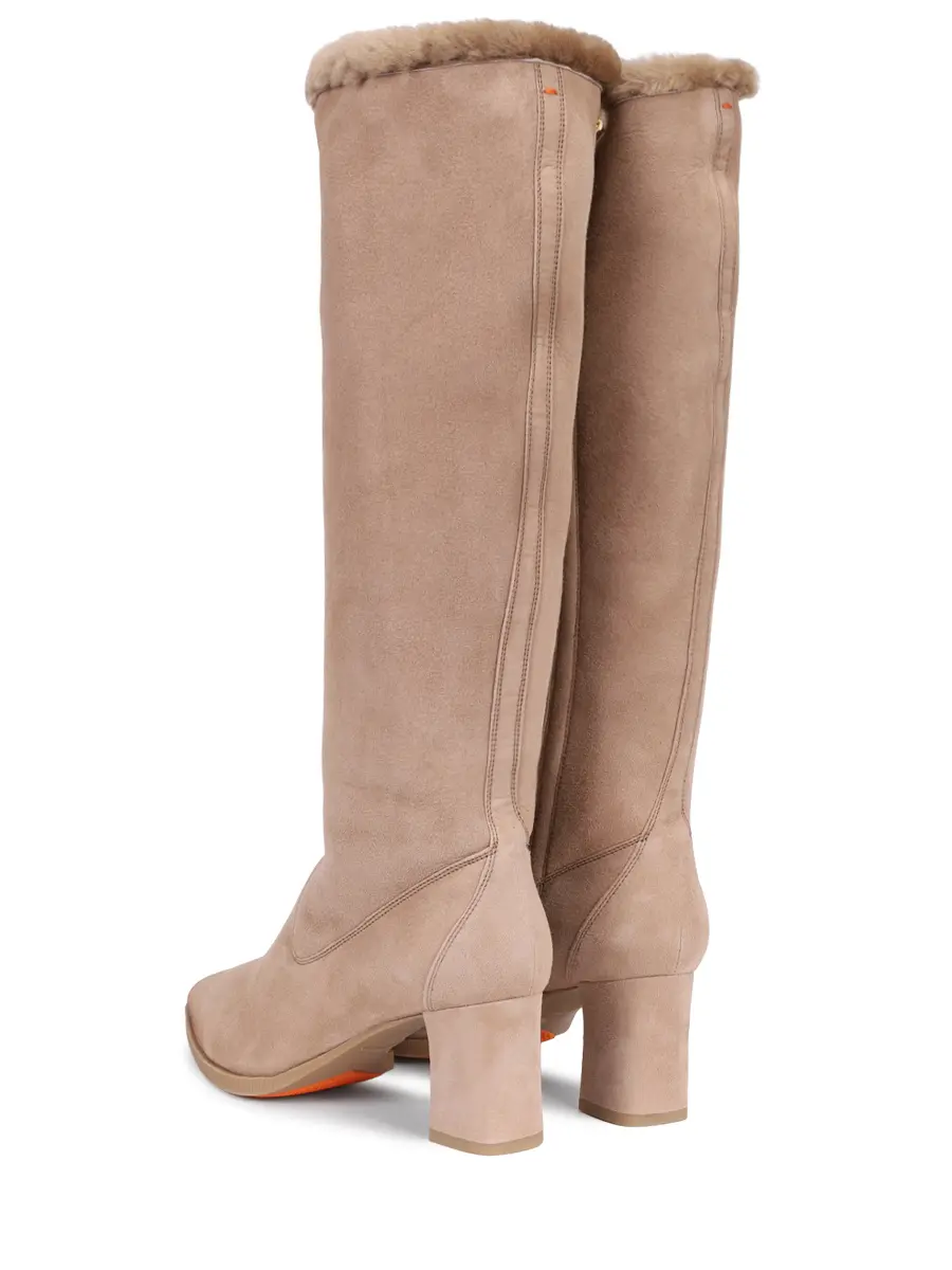 Сапоги замшевые