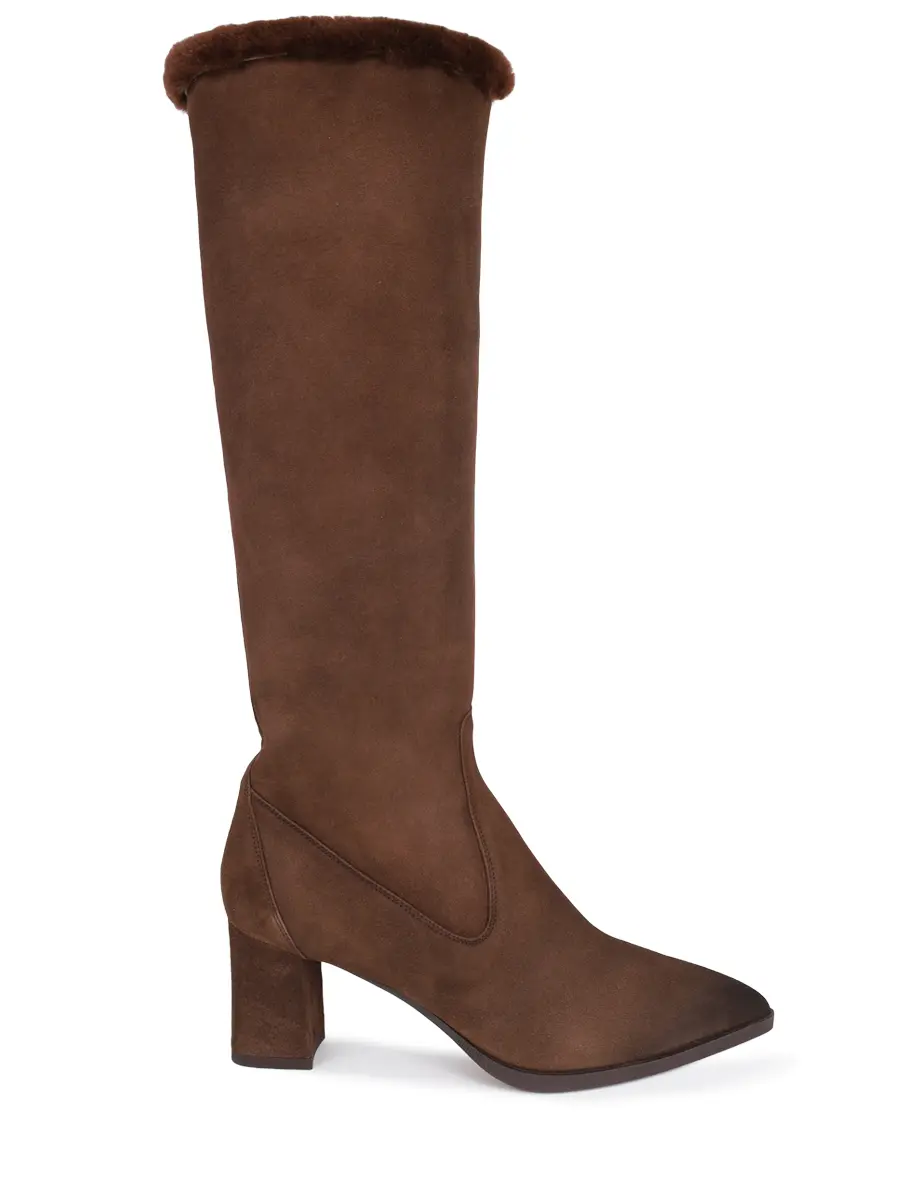 Сапоги замшевые