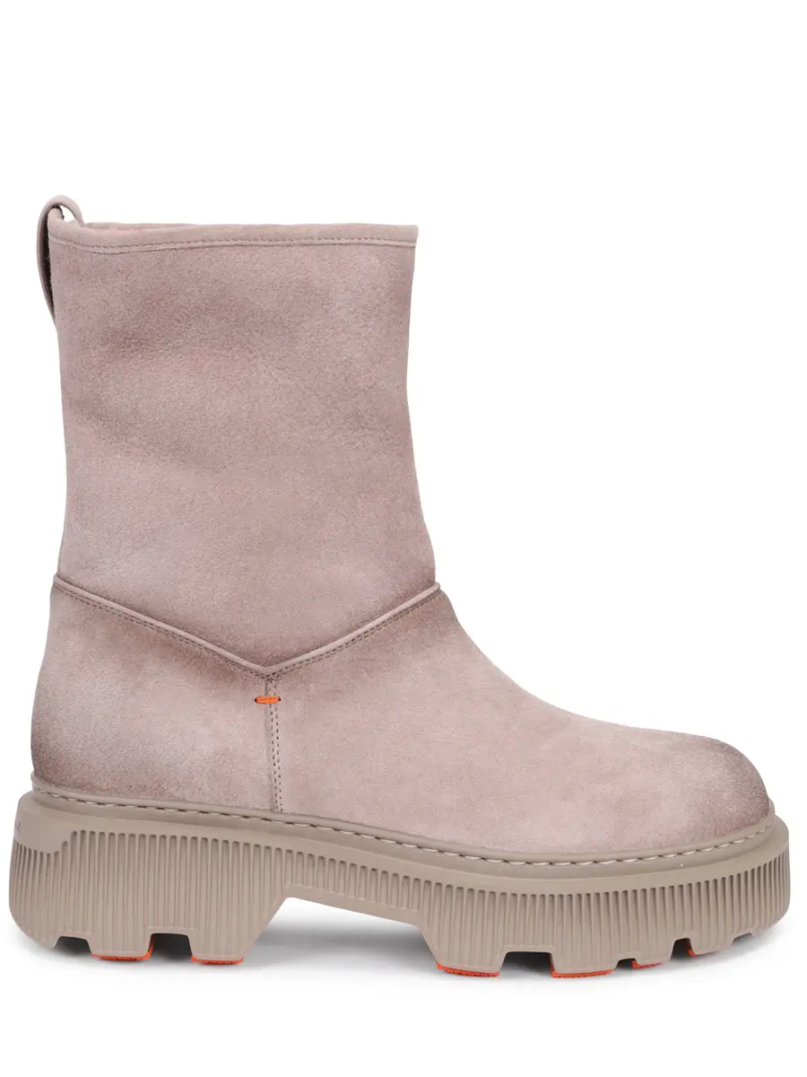 Полусапоги замшевые на меху