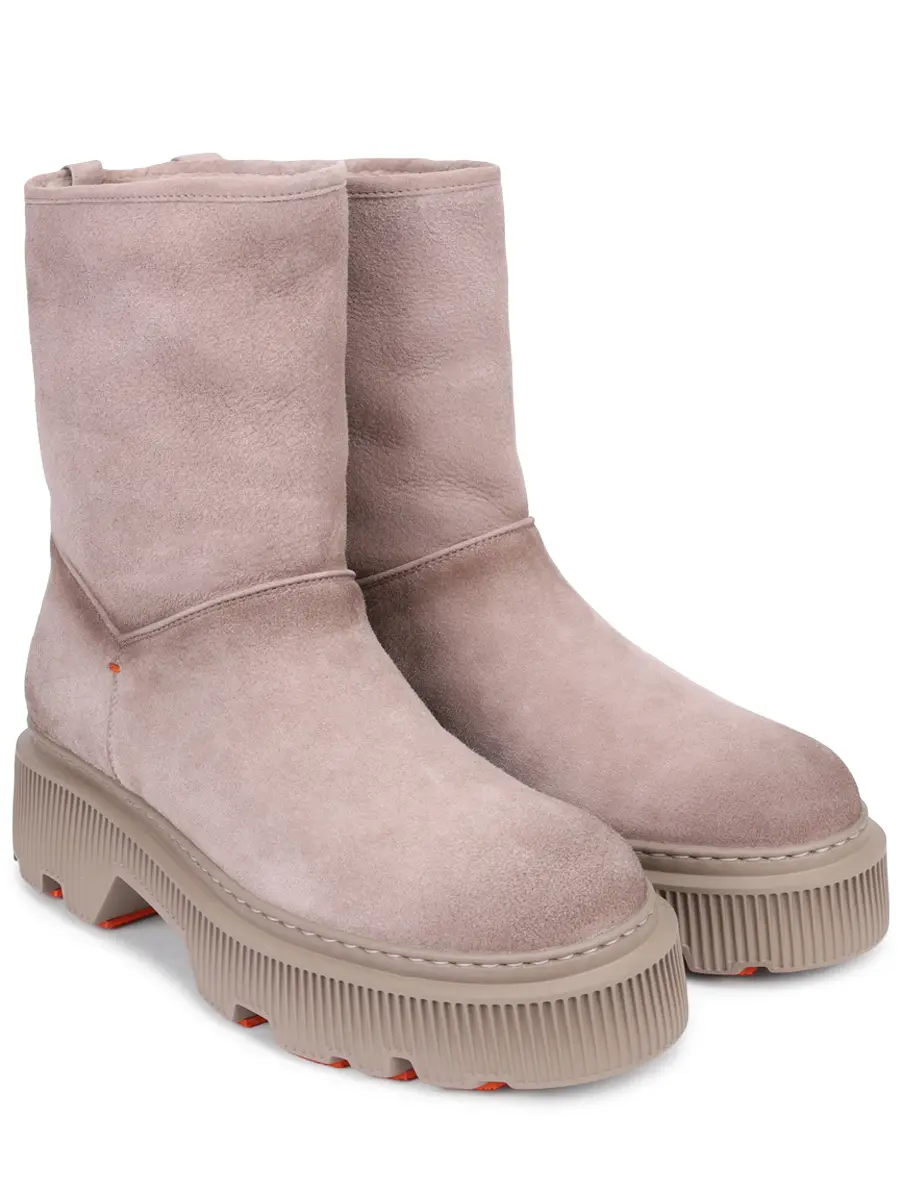 Полусапоги замшевые на меху