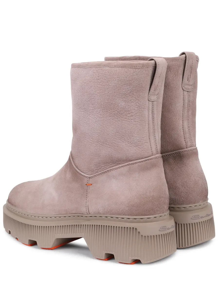 Полусапоги замшевые на меху