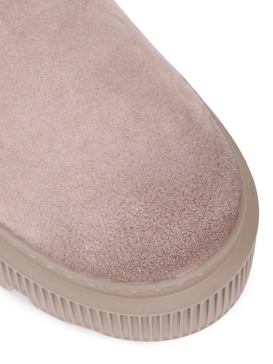 Полусапоги замшевые на меху