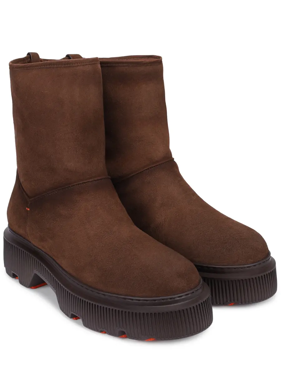 Полусапоги замшевые на меху