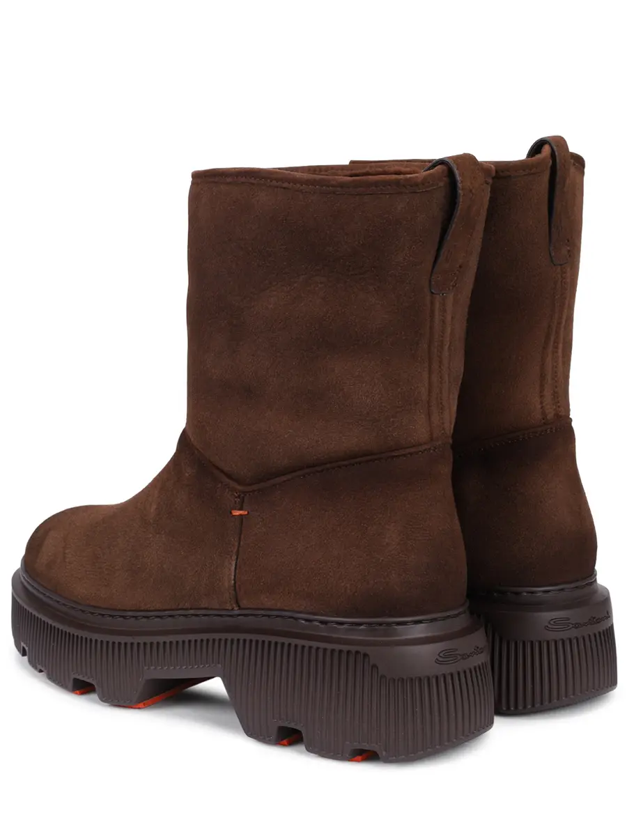 Полусапоги замшевые на меху