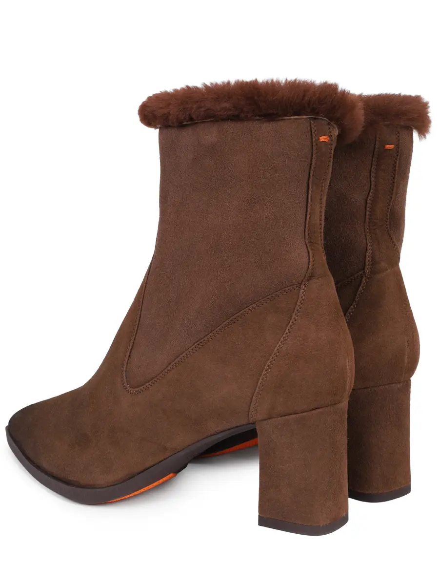 Ботильоны замшевые на меху