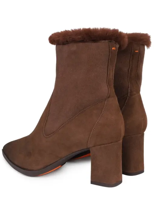 Ботильоны замшевые на меху SANTONI