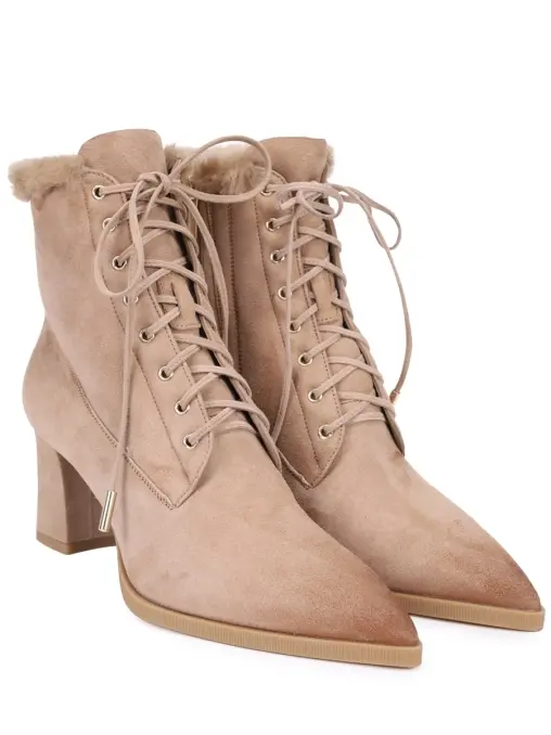 Ботильоны замшевые на меху SANTONI