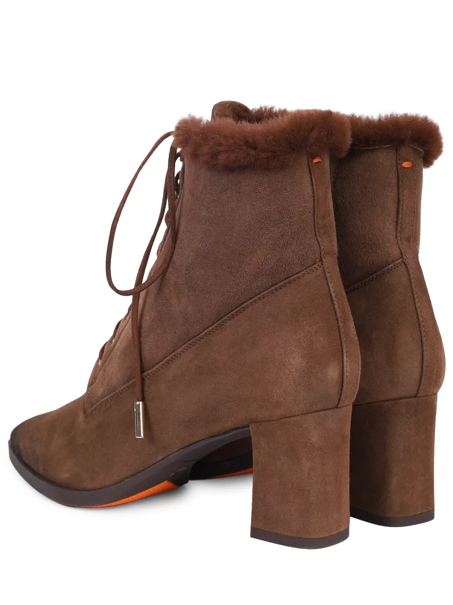 Ботильоны замшевые на меху