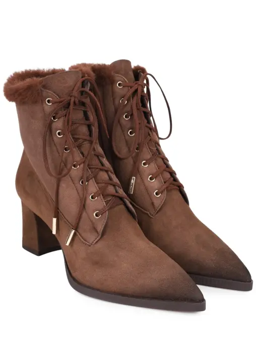 Ботильоны замшевые на меху SANTONI