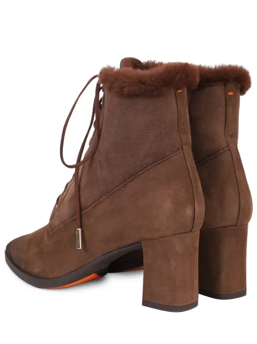 Ботильоны замшевые на меху SANTONI