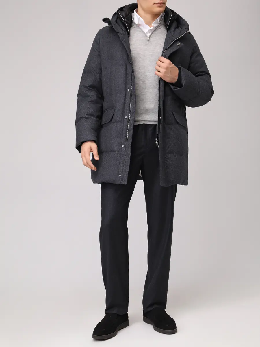 Пуховик шерстяной