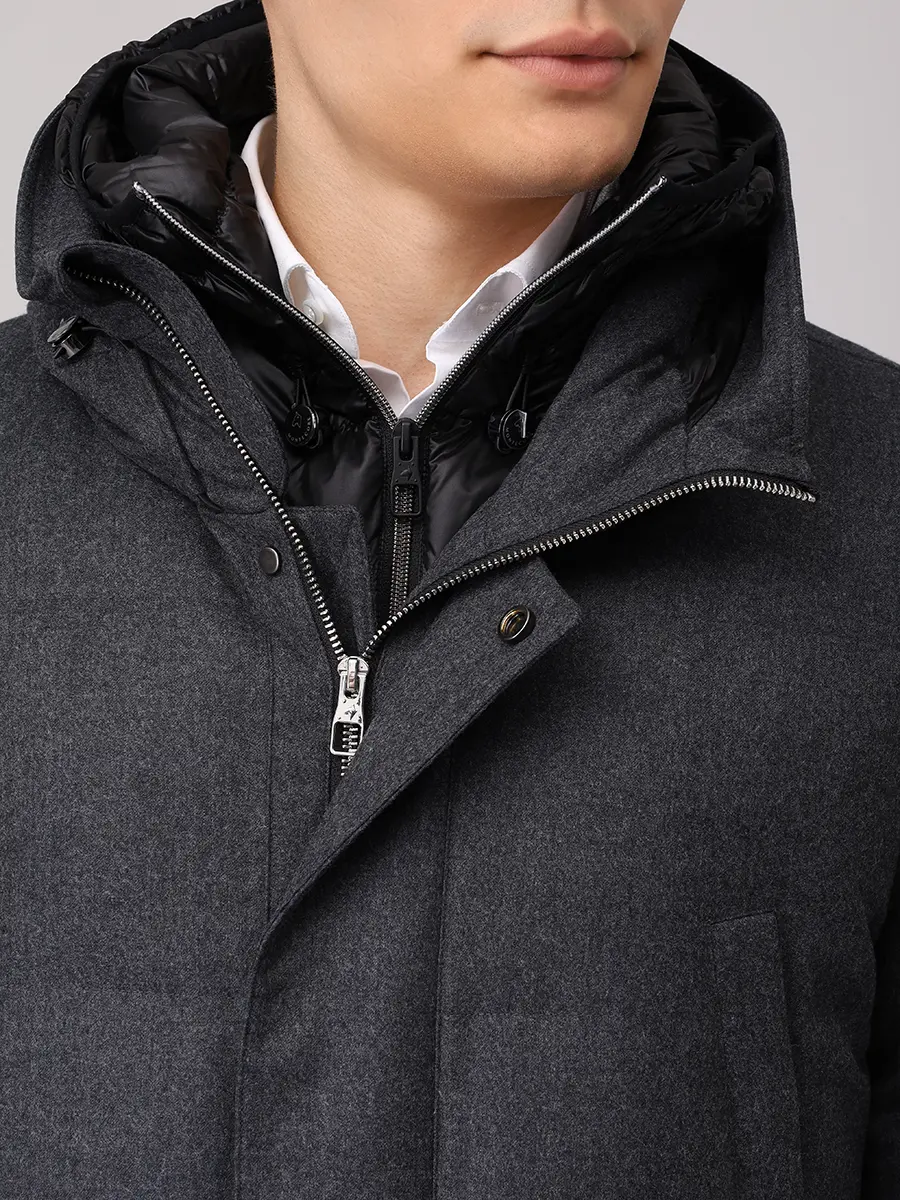 Пуховик шерстяной