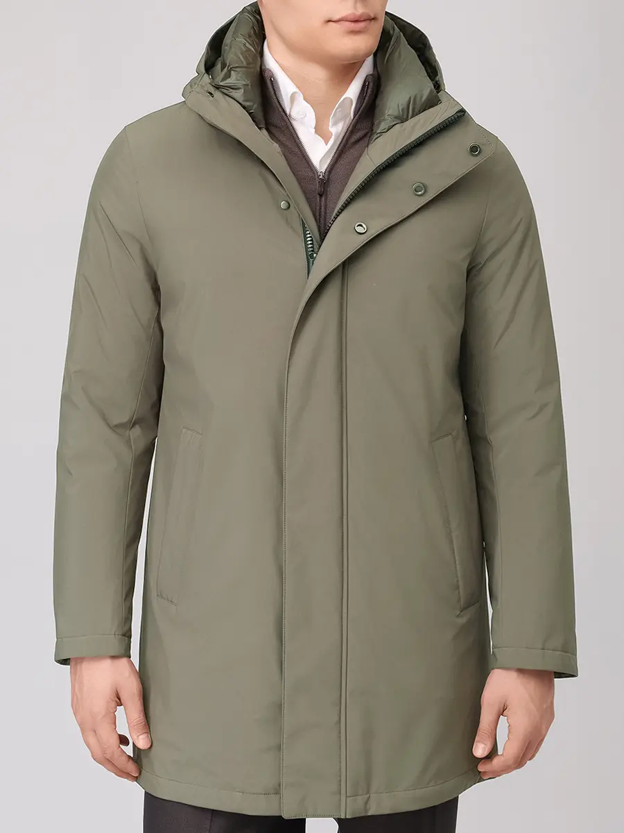 Парка однотонная