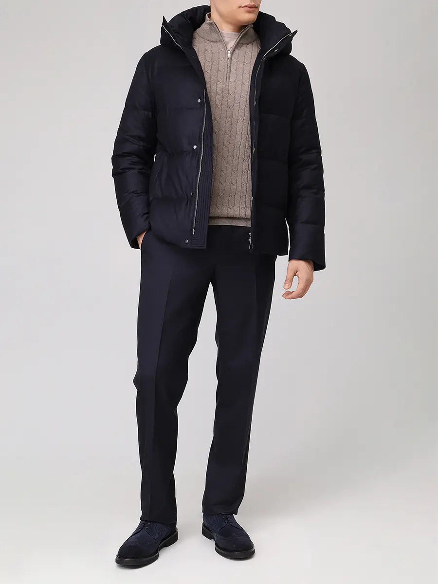 Пуховик шерстяной