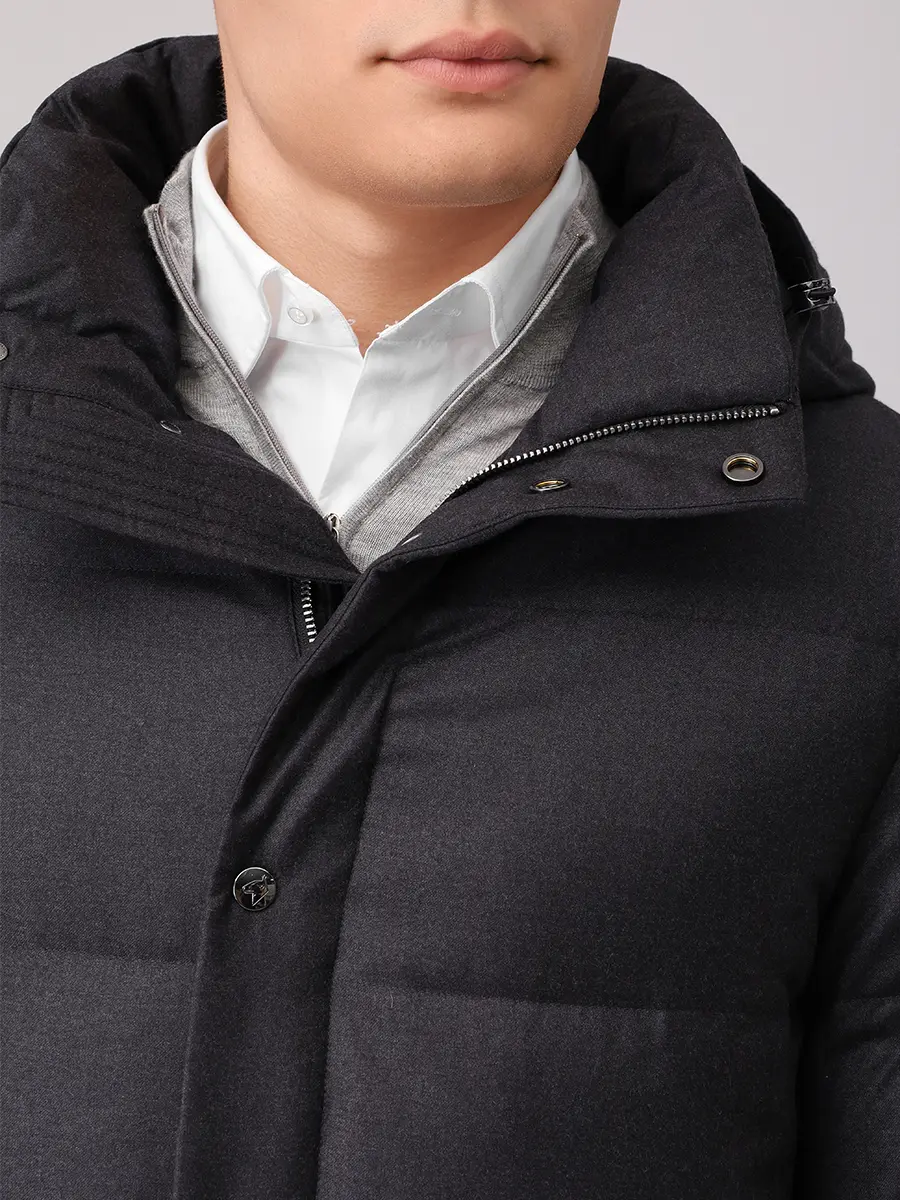 Пуховик шерстяной