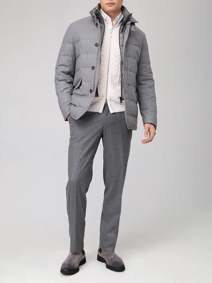 Пуховик шерстяной