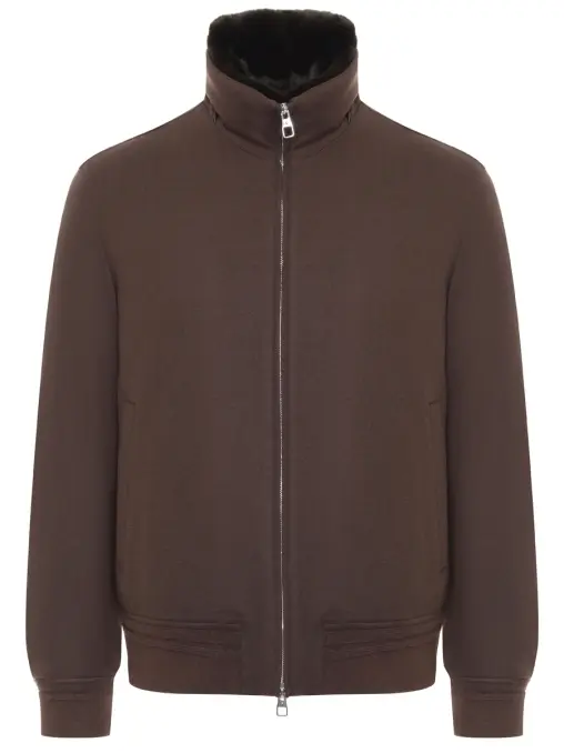 Бомбер шерстяной с мехом кролика MONTECORE