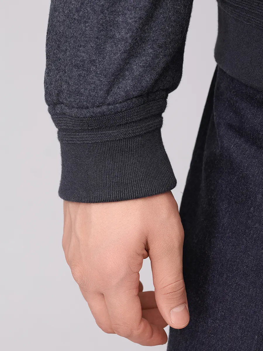 Бомбер шерстяной с мехом кролика