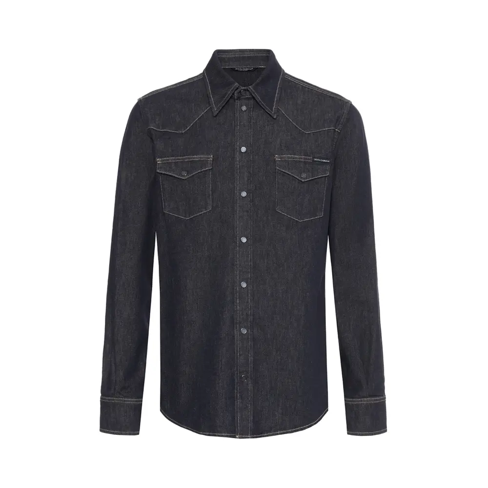 Рубашка Slim Fit джинсовая