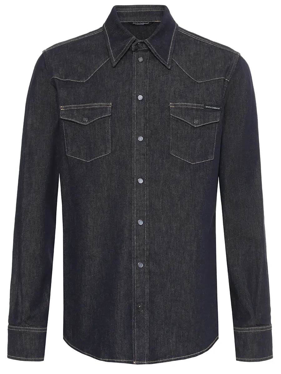 Рубашка Slim Fit джинсовая