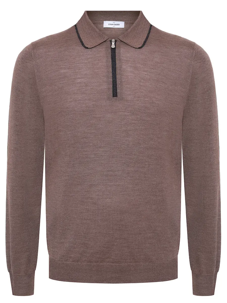 Поло из шерсти и шелка