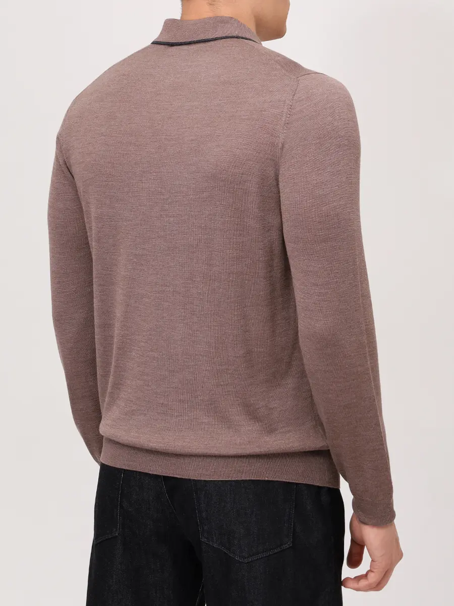 Поло из шерсти и шелка