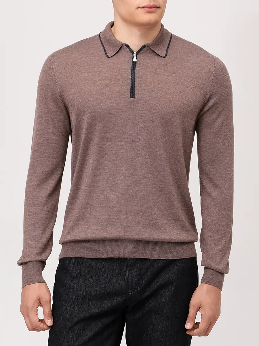 Поло из шерсти и шелка