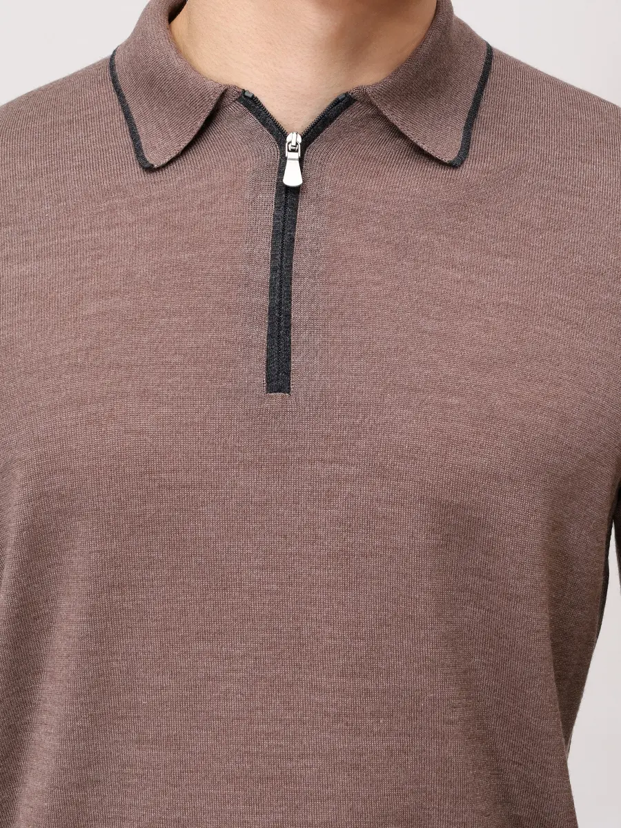 Поло из шерсти и шелка