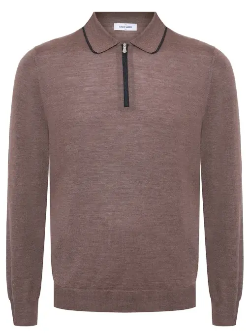 Поло из шерсти и шелка GRAN  SASSO