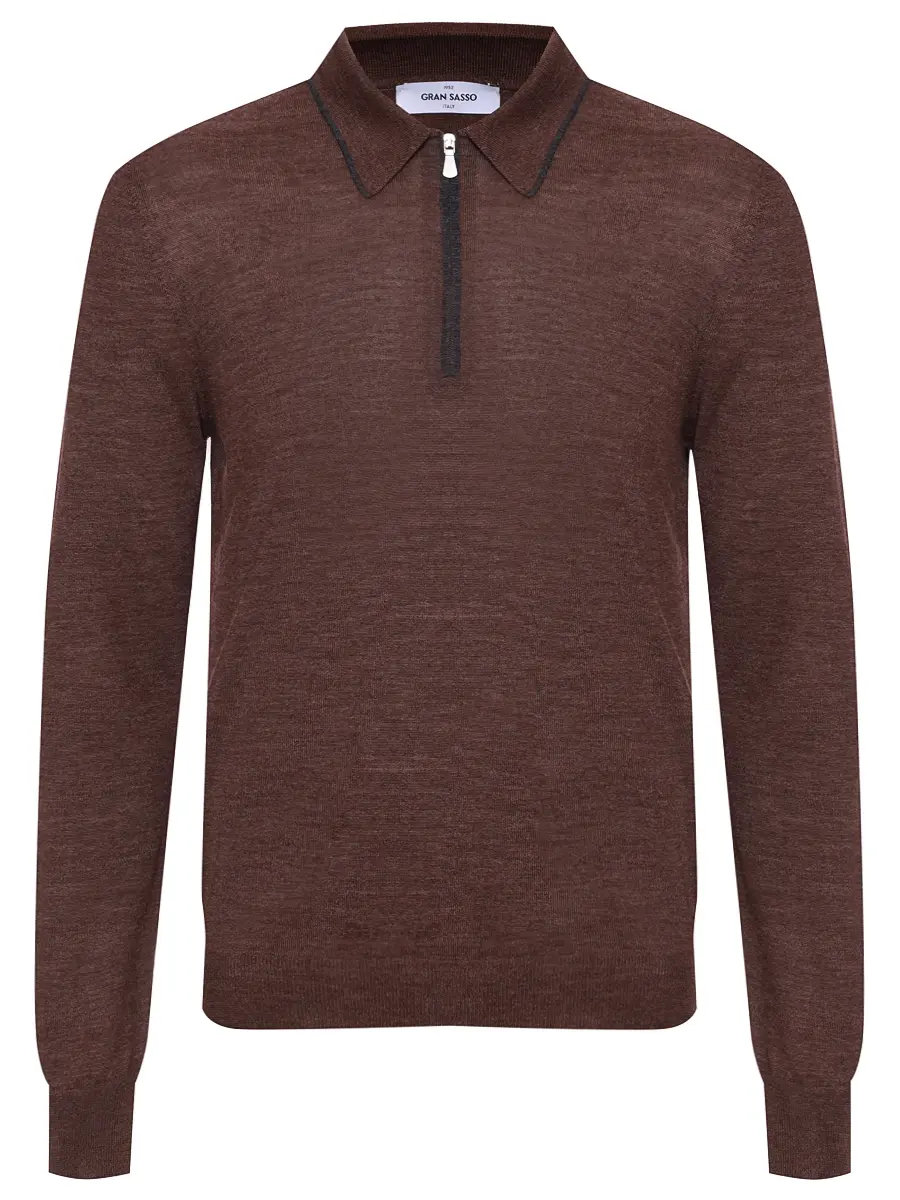 Поло из шерсти и шелка