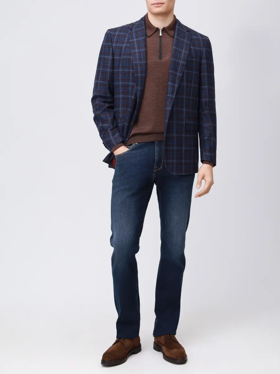 Поло из шерсти и шелка