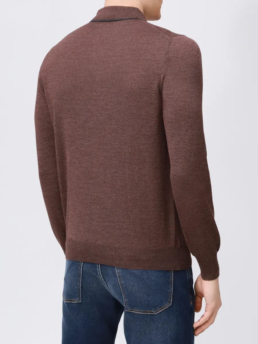 Поло из шерсти и шелка